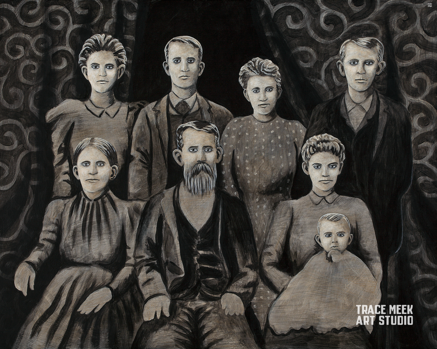 “Ancestors, 1895” painting by Trace Meek